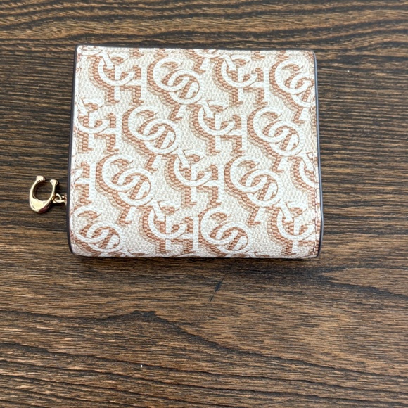 Coach Monogram Print Coated Canvas Snap Bifold Wallet w/ C Charm - Picture 8 of 11